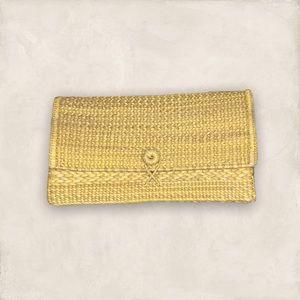 *Woven Straw Clutch/ Handbag Tan/ Yellow